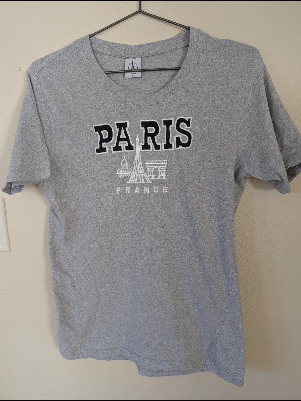 Paris France Graphic Tee - Gray
